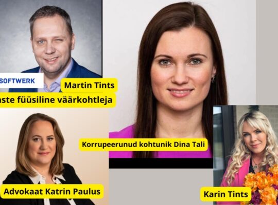 Martin Tints, Kohtuni Dina Tali, Karin Tints, advokaat katrin Paulus
