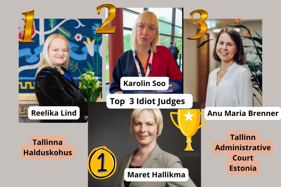 Top 3 Idiot Judges Maret Hallikma, Reelika Lind, Karolin Soo, Anu Maria Brenner Tallinna Estonia