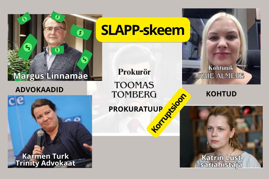Kuidas prokurör Toomas Tomberg, Karmen Turk, Maarja Pild ja Margus Linnamäe vaigistavad ohvreid SLAPP-kaebustega Eesti kohtusüsteemis