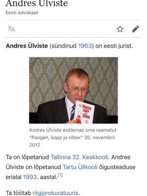 Andres Ülviste riigiprokurör