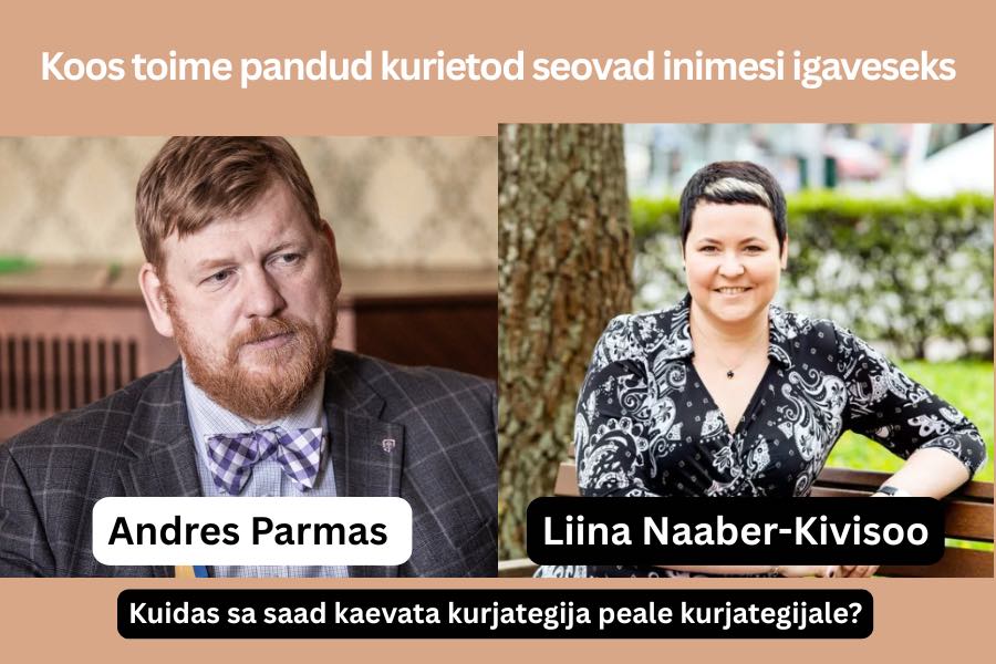 prokurör Andres Parmas ja kohtunik Liina Naaber-Kivisoo on seotud ühise SLAPP-menetlusega? Kui kuriteod pannakse toime koos, seob see osalised igaveseks.