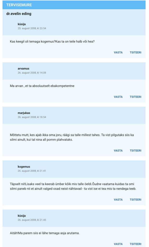 PERH psühhiaater Dr Evelin Eding on riikliku korruptsiooni tööriist – süsteem tellib, ekspert täidab