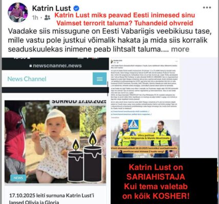Katrin Lust on sariahsitaja kriminaal koos Indrek Meltsasega koguaeg valetavad terroriseerivad kuuuurija, postimees maarja pild, margus linnamäe, oliver kilk, karmen turk elu24.