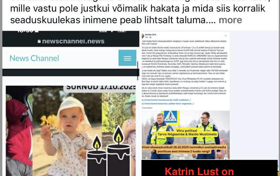 Katrin Lust on sariahsitaja kriminaal koos Indrek Meltsasega koguaeg valetavad terroriseerivad kuuuurija, postimees maarja pild, margus linnamäe, oliver kilk, karmen turk elu24.