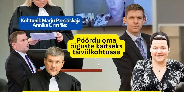 Korruptsioon Kohtunik Marju Persidskaja Annika Urm ‘ile: Pöördu oma õiguste kaitseks tsiviilkohtusse Liina Naaber-Kivisoo, Vallo Kariler, Tarmo Tina ja Olev Mihkelson Korruptsioon