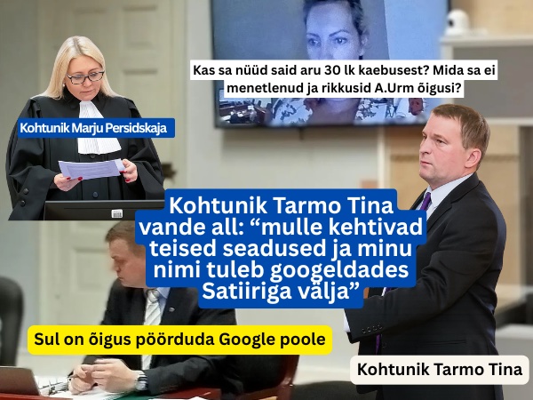 Tarmo Tina tunnistas vande all: „Mulle kehtivad teised seadused!“ – kohtunik, kes eiras põhiseadust ja õiglust