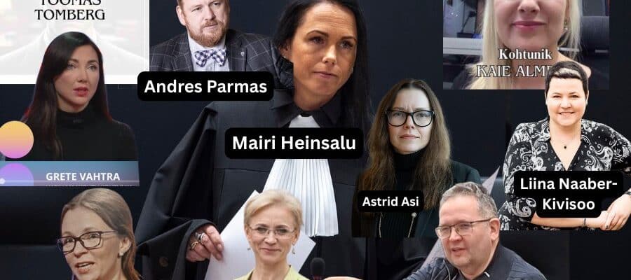 Korruptsioon Kohtunik Mairi heinsalu, prokurör Toomas Tomberg, peaprokurör Astrid Asi, kohtunik Kaie Almere, Liina Naaber Kivisoo,Villu Kõve, Kädi Vaker, Anna Liiv, Grete Vahtra Organiseerivad tapmisähvardusi advokaadid kohtunikud ohver prokuratuur+ kohus= sama voodi