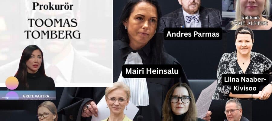Korruptsioon Kohtunik Mairi heinsalu, prokurör Toomas Tomberg, peaprokurör Astrid Asi, kohtunik Kaie Almere, Liina Naaber Kivisoo,Villu Kõve, Kädi Vaker, Anna Liiv, Grete Vahtra Organiseerivad tapmisähvardusi advokaadid kohtunikud ohver
