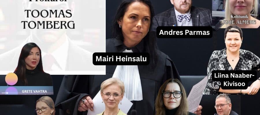 Korruptsioon Kohtunik Mairi heinsalu, prokurör Toomas Tomberg, peaprokurör Astrid Asi, kohtunik Kaie Almere, Liina Naaber Kivisoo,Villu Kõve, Kädi Vaker, Anna Liiv, Grete Vahtra Organiseerivad tapmisähvardusi advokaadid kohtunikud ohver
