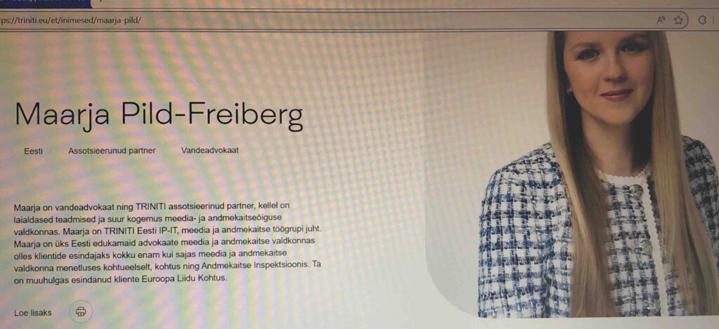 Maarja Pild-Freiberg petis AKI Andmekaitse insepktsioon advokaat SLAPP News channel lisa 4
