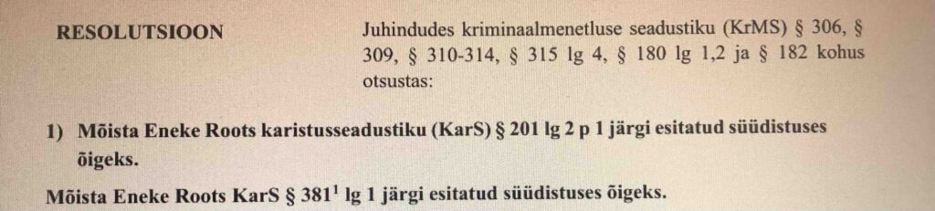 2.04.2025 Pärnu maakohus väljastas otsuse, mis puudutab väidetavat omastamist ja raamatupidamise dokumentide esitamata jätmist- mõistis kohus õigeks!