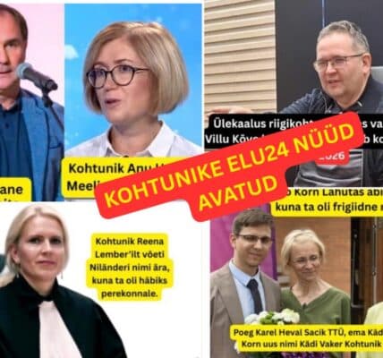 Kohtunike elu24 nüüd avatud! Kohtunike eraelu on avalik, see on avalik huvi!